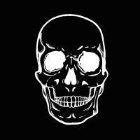 black skull creative logo image