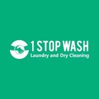 1 stop wash laundry and dry cleaners logo image