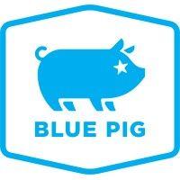 blue pig presents logo image