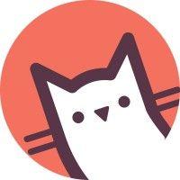 cat in a flat logo image