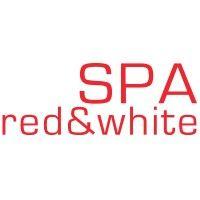 red and white spa logo image