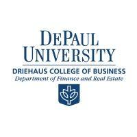 depaul university department of finance and real estate logo image