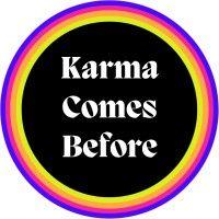 karma comes before logo image