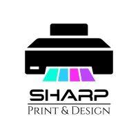 sharp print & design logo image