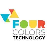 four colors technology logo image