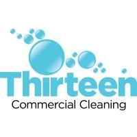 thirteen commercial cleaning logo image