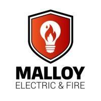 malloy electric and fire logo image