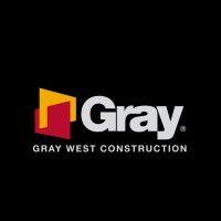 gray west construction logo image