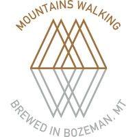 mountains walking brewing logo image