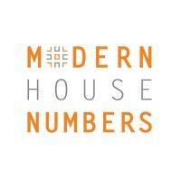 modern house numbers logo image