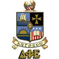 delta phi epsilon foreign service fraternity, chi chapter logo image