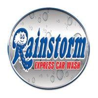 rainstorm car wash logo image