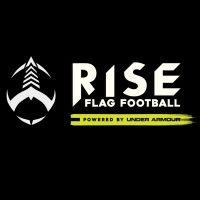 rise flag football powered by under armour logo image