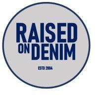 raised on denim logo image