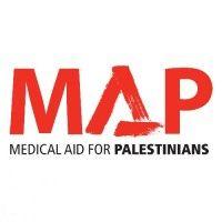 medical aid for palestinians (map) logo image