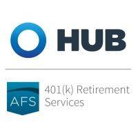 afs 401(k) retirement services, a hub international company logo image