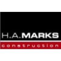 h a marks construction logo image