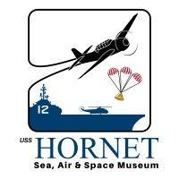 uss hornet sea, air and space museum logo image