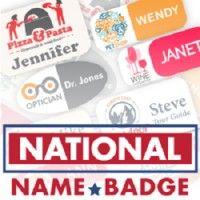 national name badge logo image