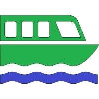 coach on a boat logo image