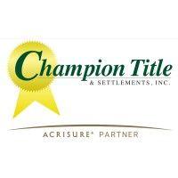 champion title & settlements, inc. logo image