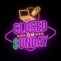 closed on sunday logo image