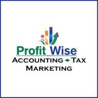 profit wise accounting, tax, marketing logo image