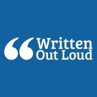 written out loud, a storytelling company logo image