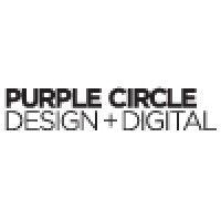 purple circle design + digital logo image