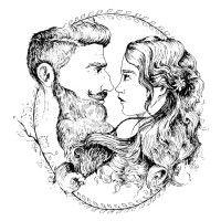 beard and lady logo image