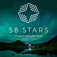 58 stars travel logo image