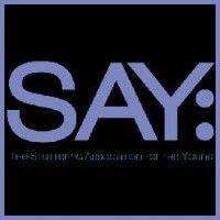 say: the stuttering association for the young logo image