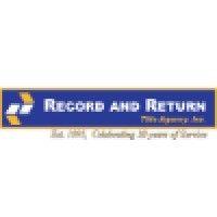 record and return title agency, inc. logo image