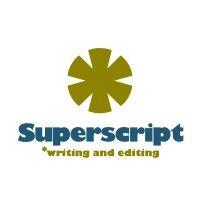 superscript, writing and editing logo image