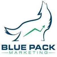 blue pack marketing logo image