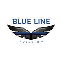 blue line aviation logo image