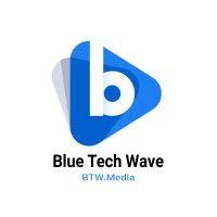 blue tech wave logo image