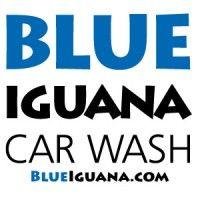 blue iguana car wash logo image