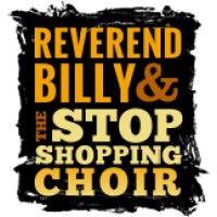 reverend billy of the church of stop shopping logo image