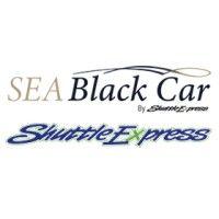 sea black car and shuttle express logo image