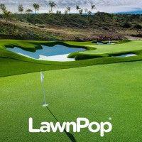 lawnpop artificial turf golf greens logo image