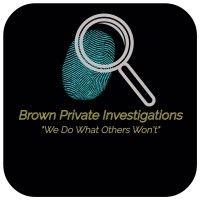 brown private investigations logo image