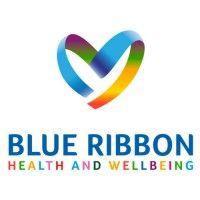 blue ribbon health and wellbeing logo image