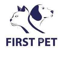 first pet veterinary clinic and grooming logo image