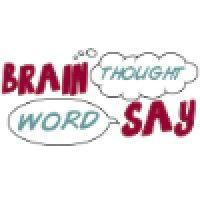 brain thought word say logo image