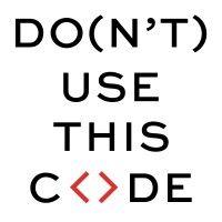 don't use this code logo image