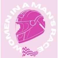 women in a man's race magazine logo image