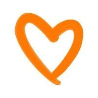 big orange heart logo image