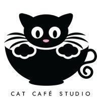 cat café studio india logo image