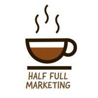 half full marketing logo image